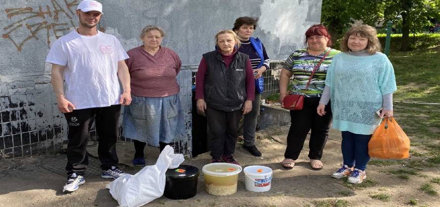 28.05.2022 WARMES MITTAGESSEN FÜR DIE BEWOHNER VON NORD-SALTOVKA (100 PERSONEN)!